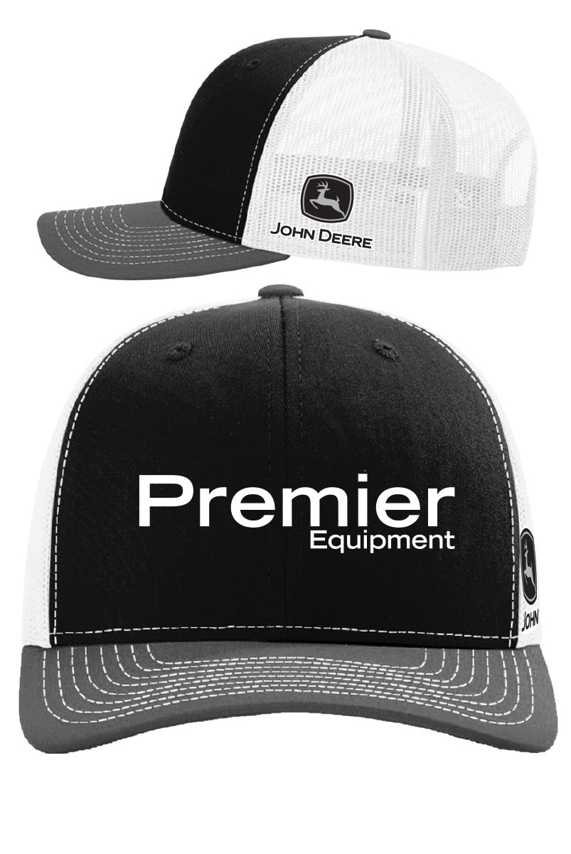 Black/White Mesh Back (Grey Peak) - Blk/Grey JD Logo