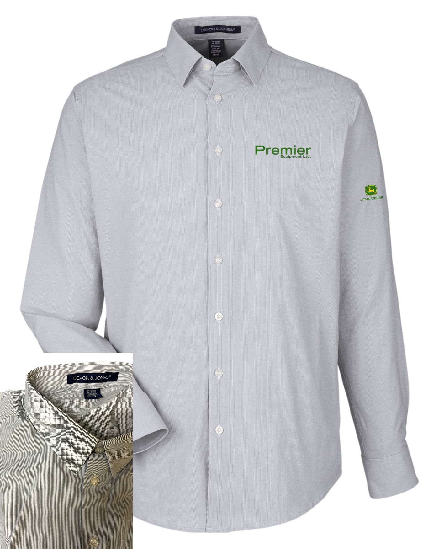 JDDG537 Men's CrownLux Performance Microstripe Dress Shirt